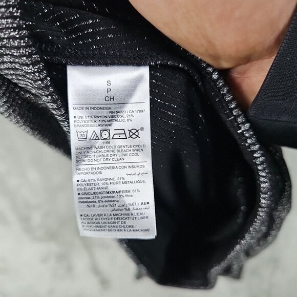 Old Navy Midi Skirt Womens S Metallic Silver Side Slit Elastic Waist Party NWT - Picture 8 of 8